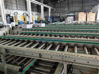 Αυτόματος μεταφορέας κυλίνδρων για γραμμή συναρμολόγησης μπαταριών